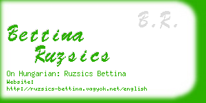 bettina ruzsics business card